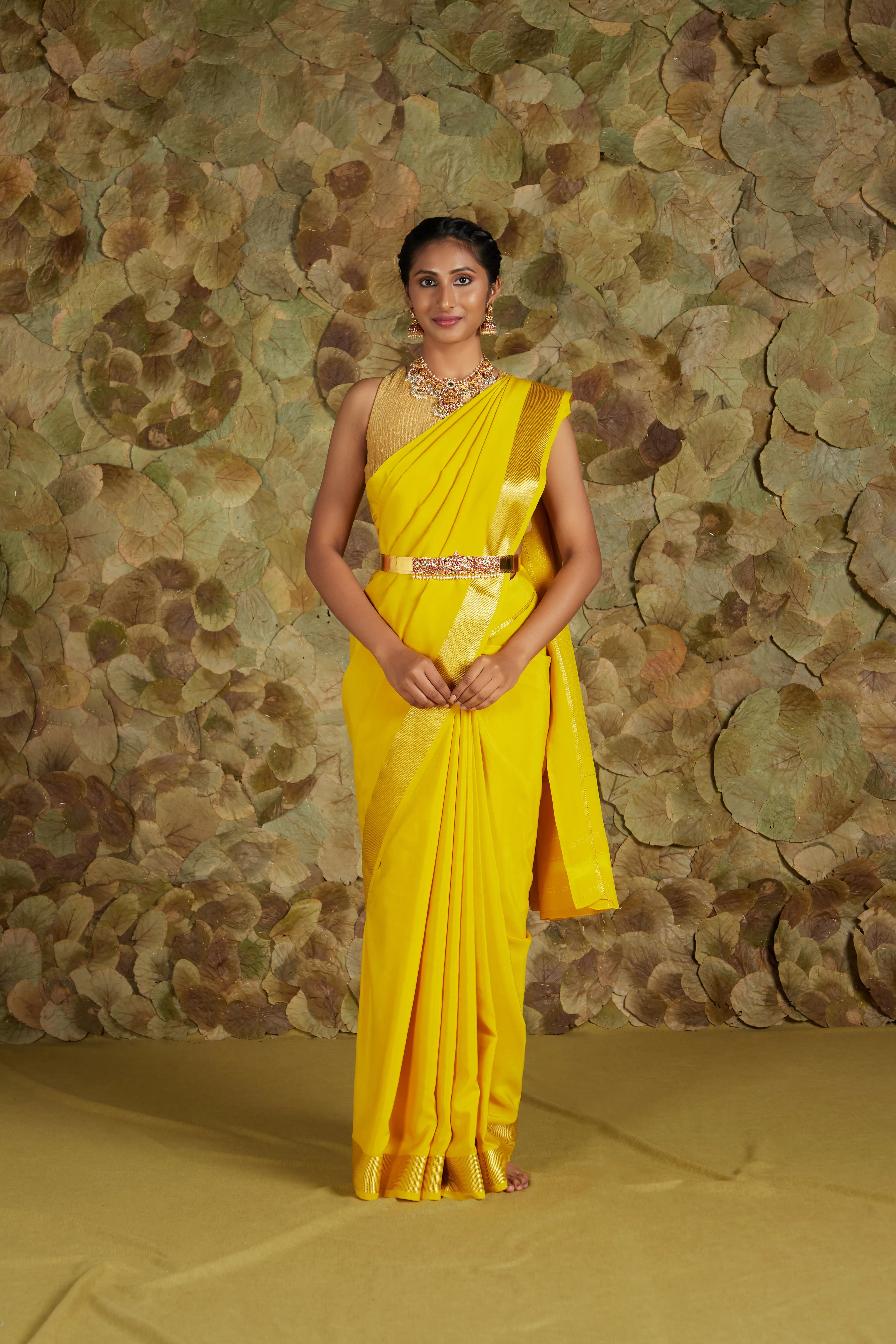 Akshate in Tuscany/ ಹಳದಿ Akshate Saree