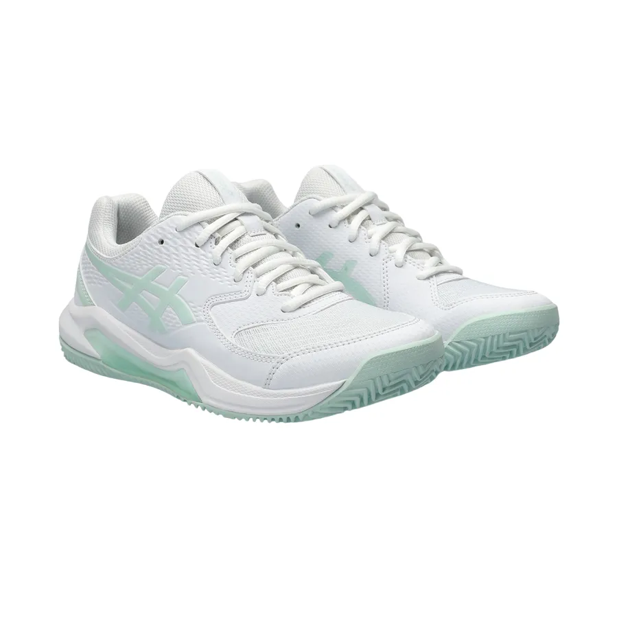 Asics women's clay court tennis shoe Gel Dedicate 8 Clay 1042A255-102 white