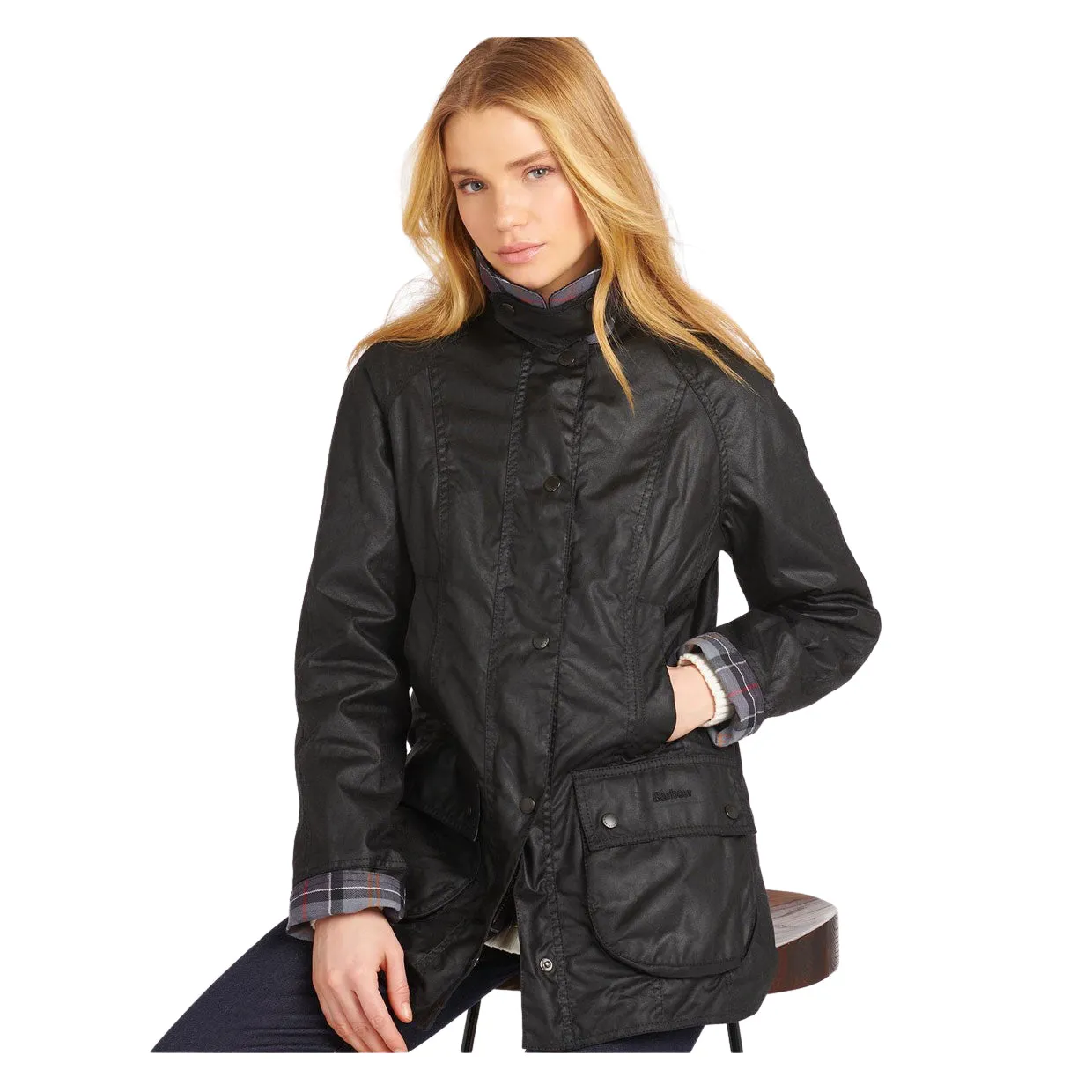 Giubbino Donna Barbour Beadnell Wax Nero