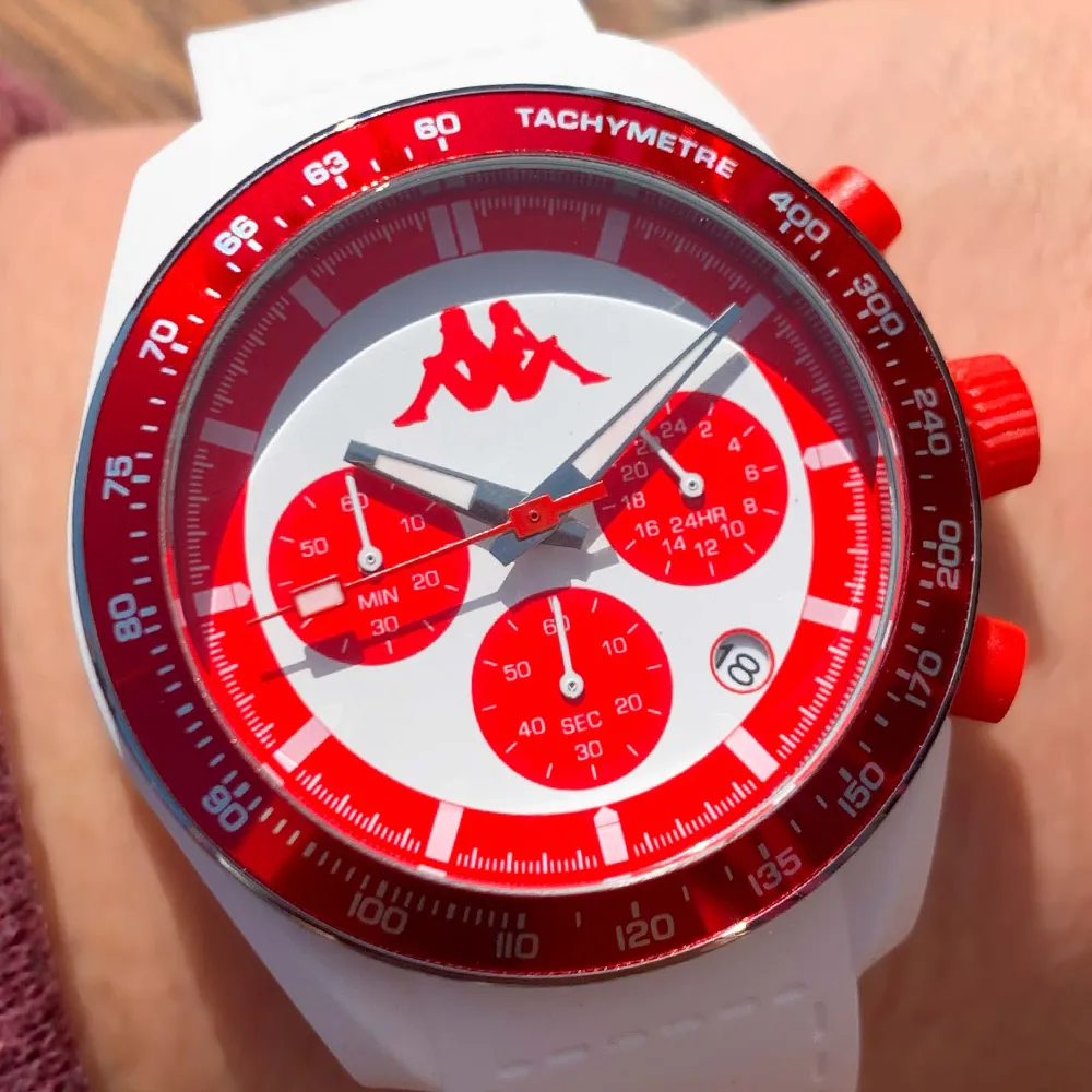 Kappa Rush Bianco e Rosso - 45 mm