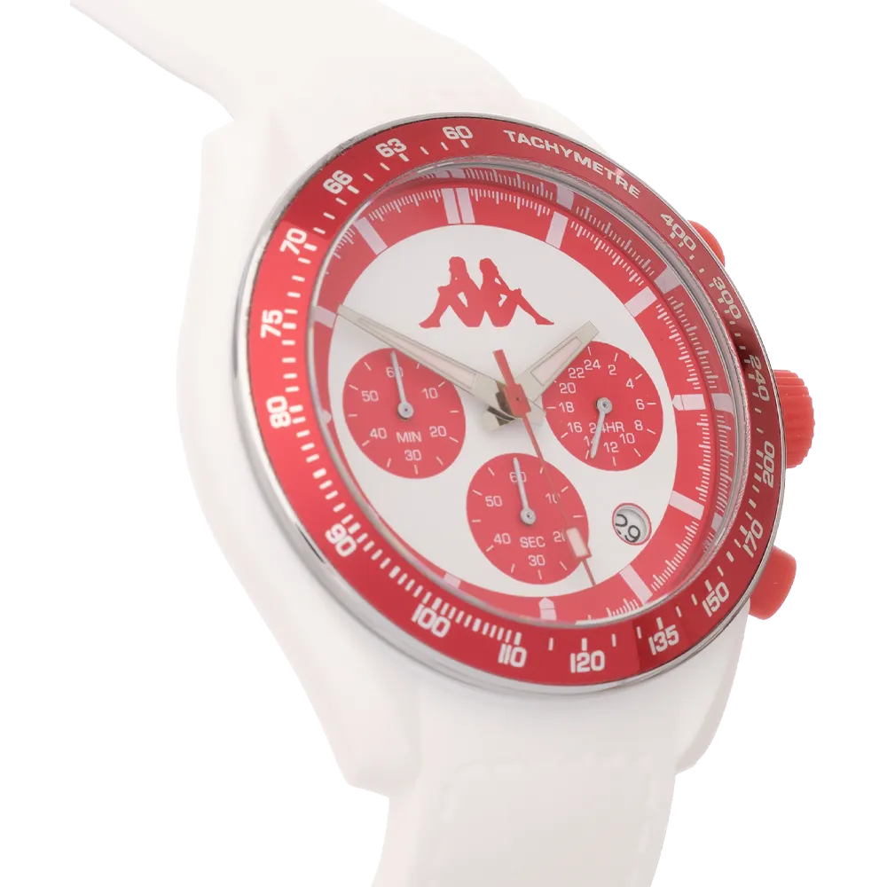 Kappa Rush Bianco e Rosso - 45 mm