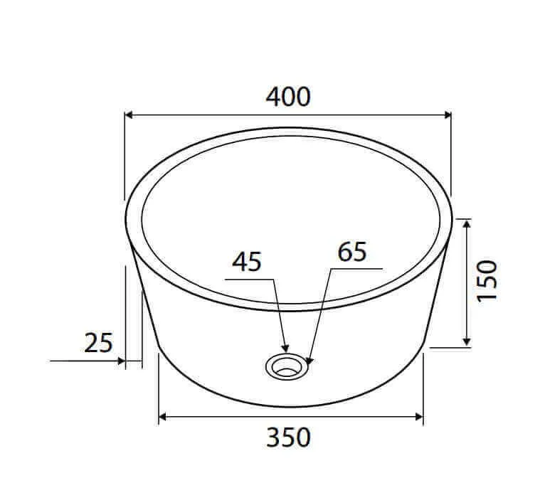 Lavabo Tondo Per Bagno In Marmo Naturale Color Crema