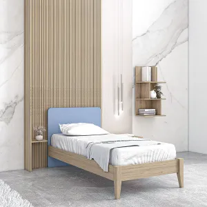 Letto easy con piedi in legno , letto singolo, piazza e mezza e matrimoniale  10 colorazioni