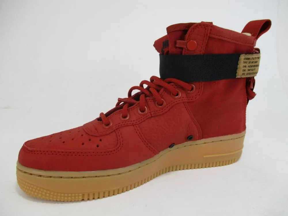 Nike high shoe in leather and canvas SF Air Force 1 Mid 917753 600 dune red