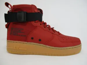 Nike high shoe in leather and canvas SF Air Force 1 Mid 917753 600 dune red