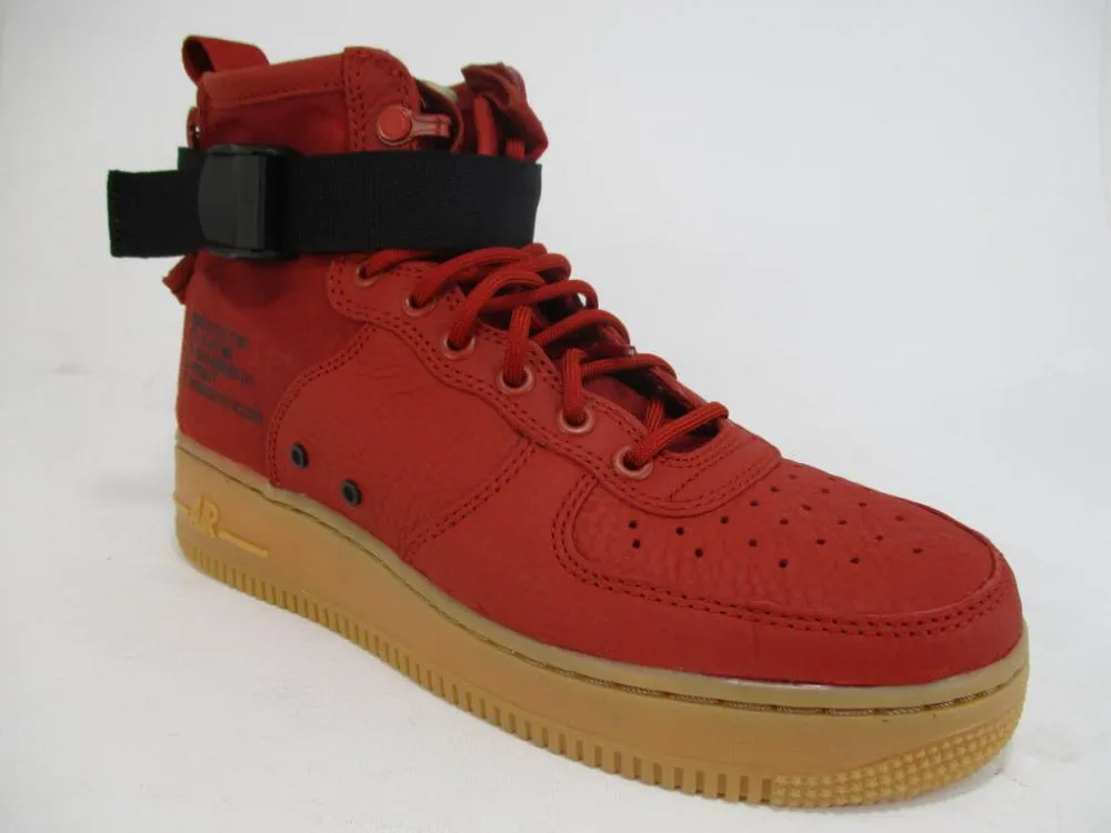 Nike high shoe in leather and canvas SF Air Force 1 Mid 917753 600 dune red