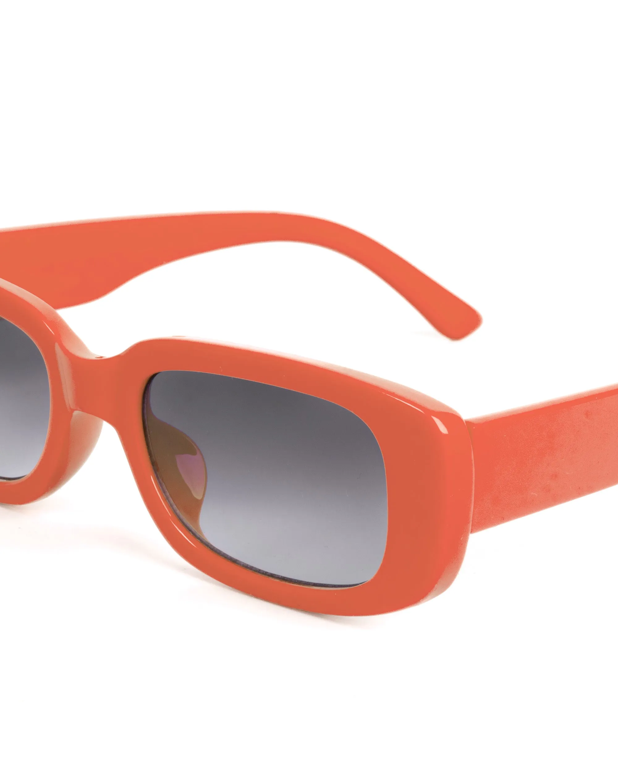 Occhiali da Sole Uomo Donna Unisex Casual Sunglasses Lenti Nero Squadrate Arancio GIOSAL-OC1064A